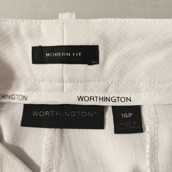 Worthington Sz 16P Women’s Straight Leg Modern Fit Chino Flat Front Formal Pants - Picture 2 of 11